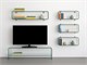 Curved glass tv stand Tango in Living room