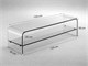 Tango meuble tv en verre - 120x35 - 145x35 cm in Jour