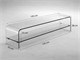 Tango meuble tv en verre - 120x35 - 145x35 cm in Jour