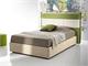 Letto singolo con testata design Nuvola in Notte