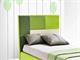 Letto singolo con testata colorata Picasso in Notte