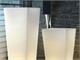 Luminous plastic vase Pasubio alto outdoor in Outdoor