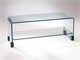 Foxtrot glass tv stand cart with wheels in Living room
