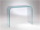 Curved glass console Console in Living room