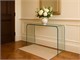 Curved glass console Console in Living room