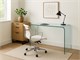 Curved glass console Console in Living room
