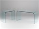 Konsolle aus gebogenem Glas Console in Tag