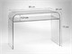 Curved glass console Console Piano - 88x44 cm in Living room