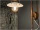 Lampada parete ottone e ceramica rustica Panama in Illuminazione