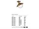 Industrial vintage ceiling light Darsena 663/1PL in Lighting