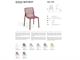 Chaises colorées en plastique Doga Bistrot in Extérieur