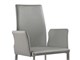 Sedia pelle design con braccioli Agata Arm in Giorno