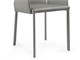 Sedia pelle design con braccioli Agata Arm in Giorno