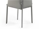 Sedia pelle design con braccioli Agata Arm in Giorno