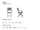 Folding chairs with armrests Springtime in Outdoor