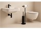 Toilet roll holder and toilet brush Small SM176 in Bathroom