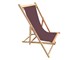 Chaise longue en bois toile PVC Sole Mare in Extérieur