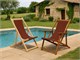 Sdraio legno telo in PVC Sole Mare in Esterno
