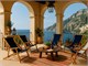 Chaise longue en bois toile déperlante Sole Mare in Extérieur