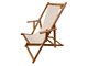 Wooden deckchair Water-repellent canvas Sole Mare in Outdoor