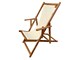 Wooden deckchair Water-repellent canvas Sole Mare in Outdoor
