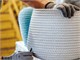 Vases ronds effet corde Bali Sfera in Extérieur