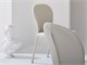 Sedia vera pelle imbottita design Gaia in Giorno