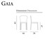 Chaise design rembourrée en cuir véritable Gaia in Jour