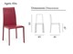 Chaises en cuir véritable Agata haute in Jour