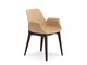 Chair with wooden and leather armrests Isabel Arm in Living room
