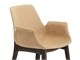 Chair with wooden and leather armrests Isabel Arm in Living room