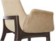 Chair with wooden and leather armrests Isabel Arm in Living room