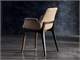 Chair with wooden and leather armrests Isabel Arm in Living room