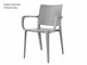 Polypropylene chairs Adelaide Arm - 55,5x52 cm in Outdoor