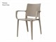 Polypropylene chairs Adelaide Arm - 55,5x52 cm in Outdoor