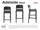 Tabourets de bar Adelaide Stool - 48,5x50 H75 cm in Extérieur