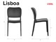 Sedie polipropilene design Lisboa - 45x55 cm in Giorno
