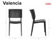 Chaises modernes Valencia - 45x55 cm in Jour
