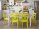 Coloured polypropylene chairs Lione - 48.5x50 cm in Outdoor