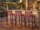 Sgabelli Bar Lione Stool - 48,5x50 H75 cm in Esterno
