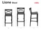 Bar Stools Lione Stool - 48,5x50 H75 cm in Outdoor