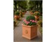 Cubo 010 with rosette terracotta pot in Outdoor