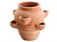 Orcio 035 Vase aus Tonerde mit Taschen in Außenseite