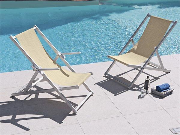 Relax Liegestuhl aus Aluminium