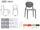 Polypropylene chair Gio in Outdoor