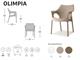 Chaise en plastique en polypropylène tressée Olimpia Trend in Extérieur