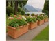 Kasten 008 Tuscan glatte Vase aus Tonerde in Außenseite