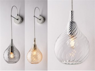 Applique murale en verre Pluvia