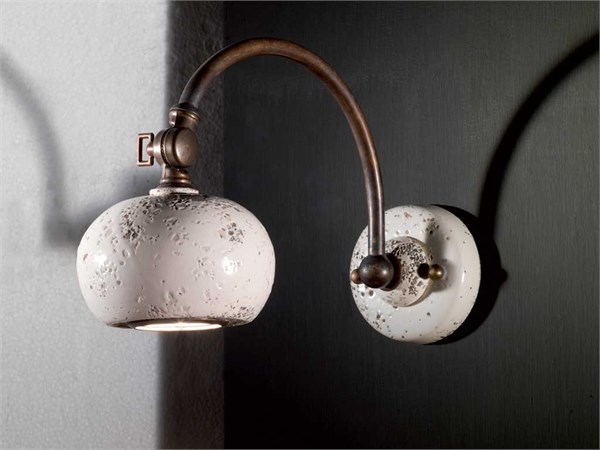 Wandlampe Keramik weiß Sfera