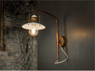 Antique brass wall light Panama